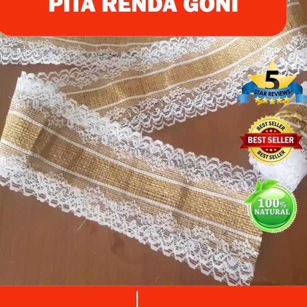

Best Seller!! (bev-770) Pita Renda Goni Size 5cm X 1meter