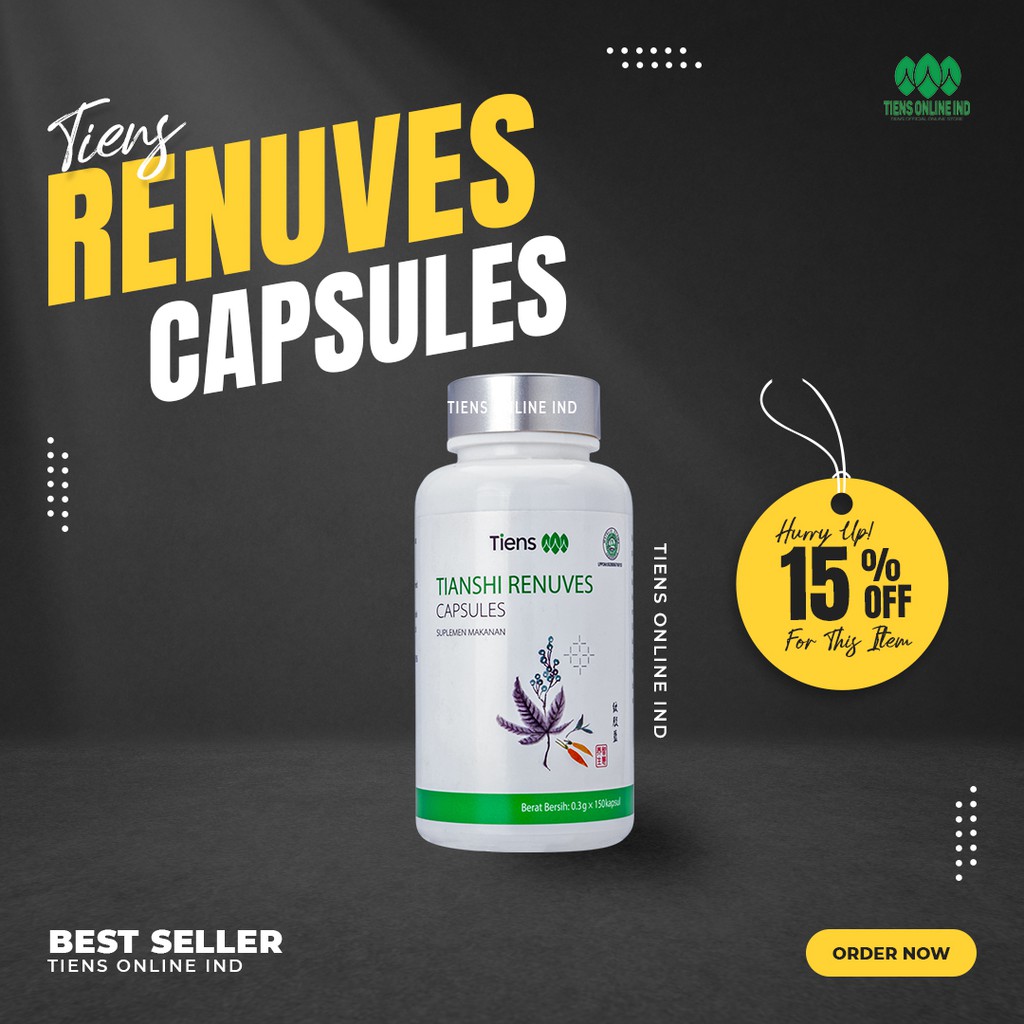 Tiens / Tianshi Renuves Capsules Isi 150 Kapsul 100% Original | Antioksidan