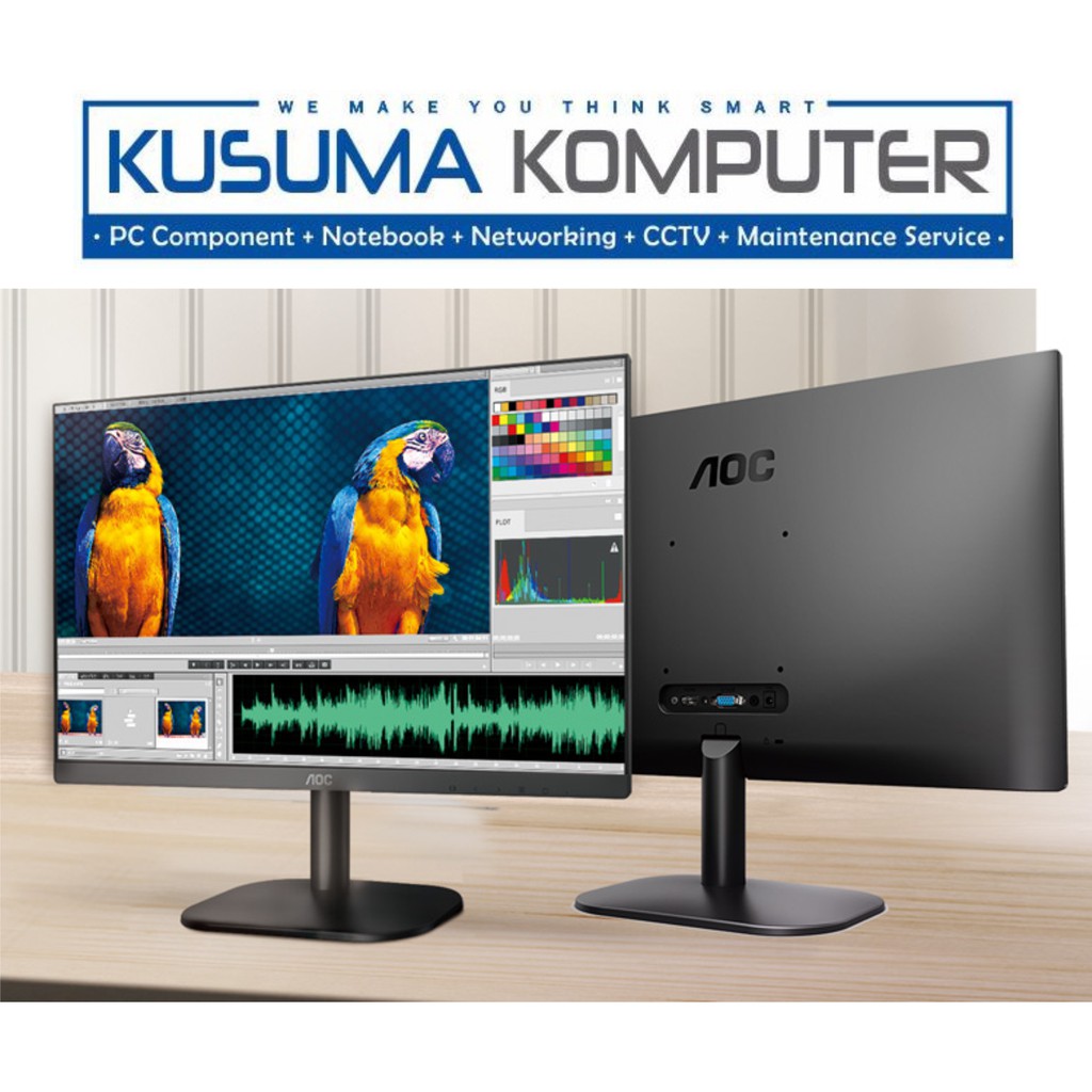 Monitor AOC 27B2H 27&quot;, FHD, 75Hz, IPS, Low Blue Mode, Flicker Free, Ultra Slim Monitor