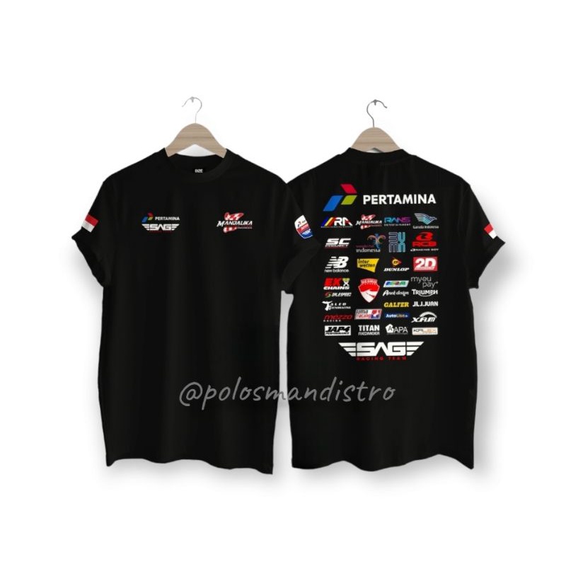 cod Kaos Baju Distro Pertamina Mandalika Premium Sponsor Pada Motor SAG Racing Team Original circuit