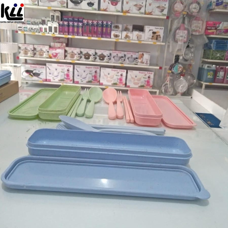 Kotak Sendok Set - Sendok Garpu Sumpit - Kotak Sendok Travel Mai Xiang