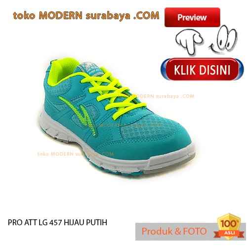PRO ATT LG 457 HIJAU PUTIH sepatu wanita olahraga sneakers