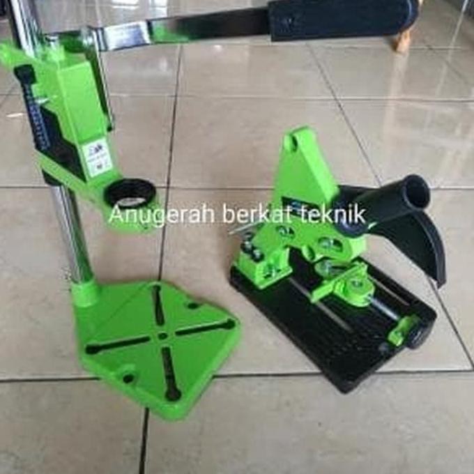 Paket Dudukan Gerinda dan Dudukan bor bor duduk grinder drill stand