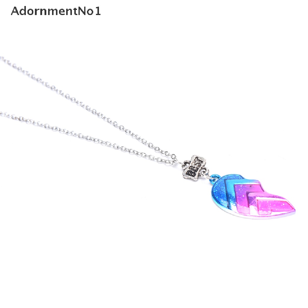 (AdornmentNo1) 2pcs Kalung Rantai Dengan Liontin Hati Motif Tulisan Best Friend Untuk Pasangan / Pria / Wanita