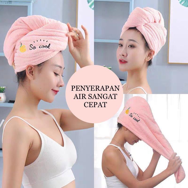 HANDUK KERAMAS PENGERING RAMBUT KEPALA MICROFIBER / MAGIC TOWEL JRW0098