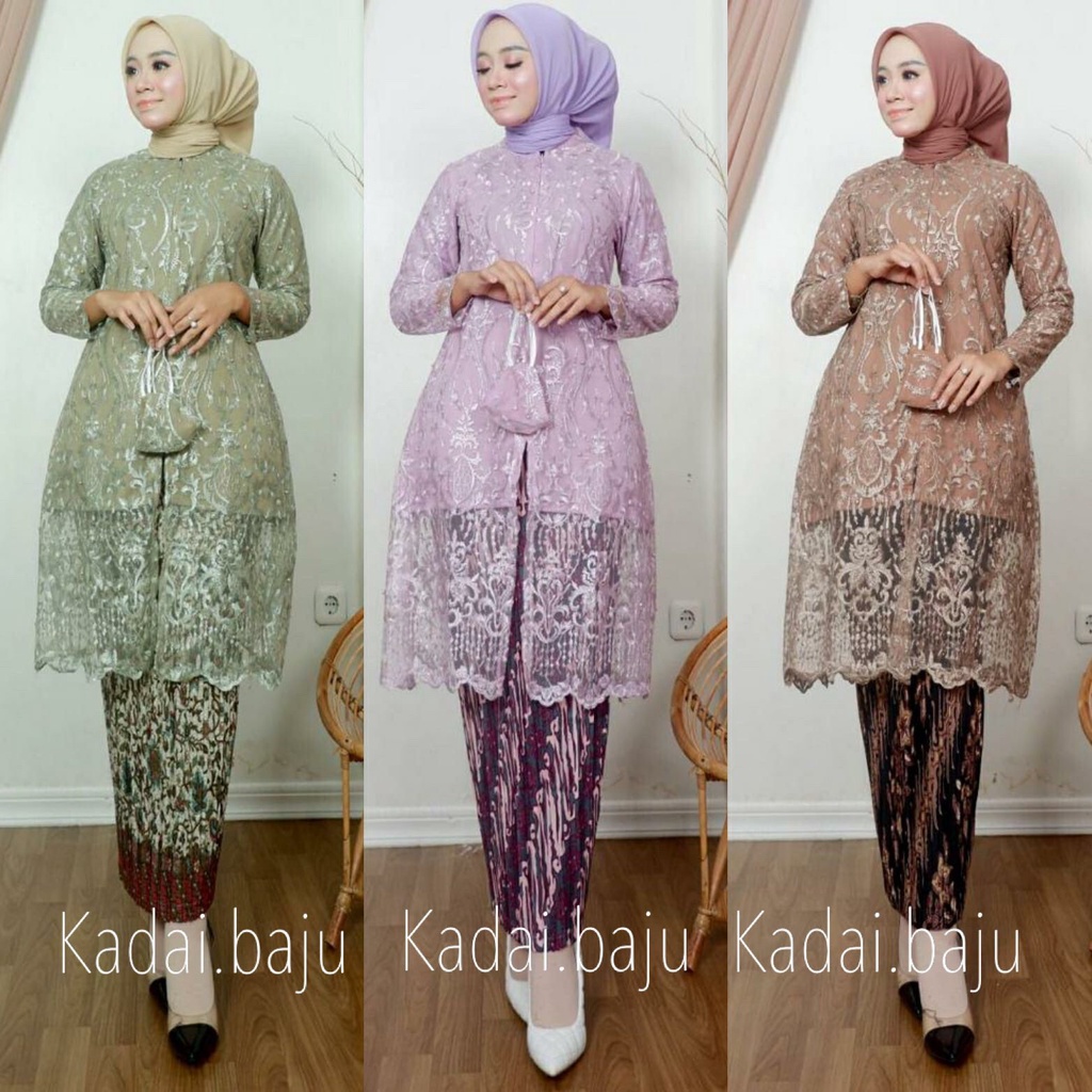 Kadai.baju / Kebaya tunik wisuda abrina / Kebaya busui friendly / Kebaya pesta modern dan pernikahan Size M L XL XXL