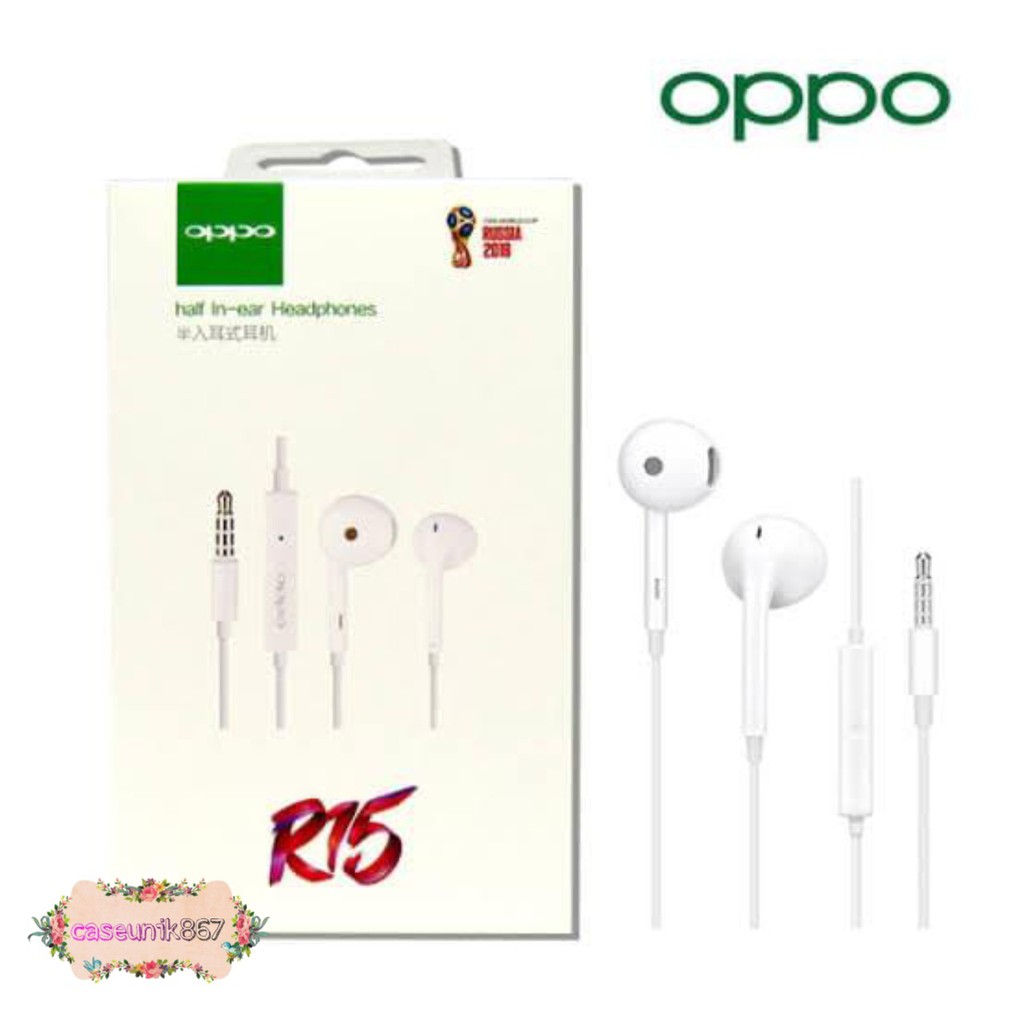 Headset Headsfree earphone OPPO R15 f9 a5s a3s f7 f5 a1k neo7 a53 a33 a92 a12 Original 100% CS1109