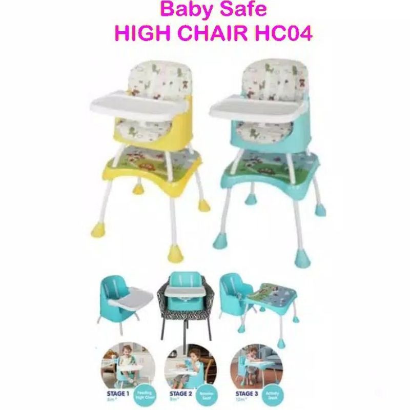 BABY SAFE HIGH CHAIR HC04 / KURSI MAKAN BAYI / MEJA MAKAN ANAK