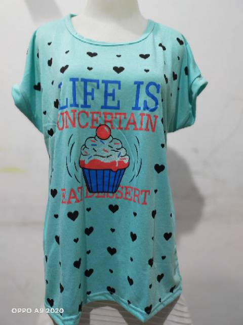 Kaos jumbo motif cup cake murah meriah harga grosir