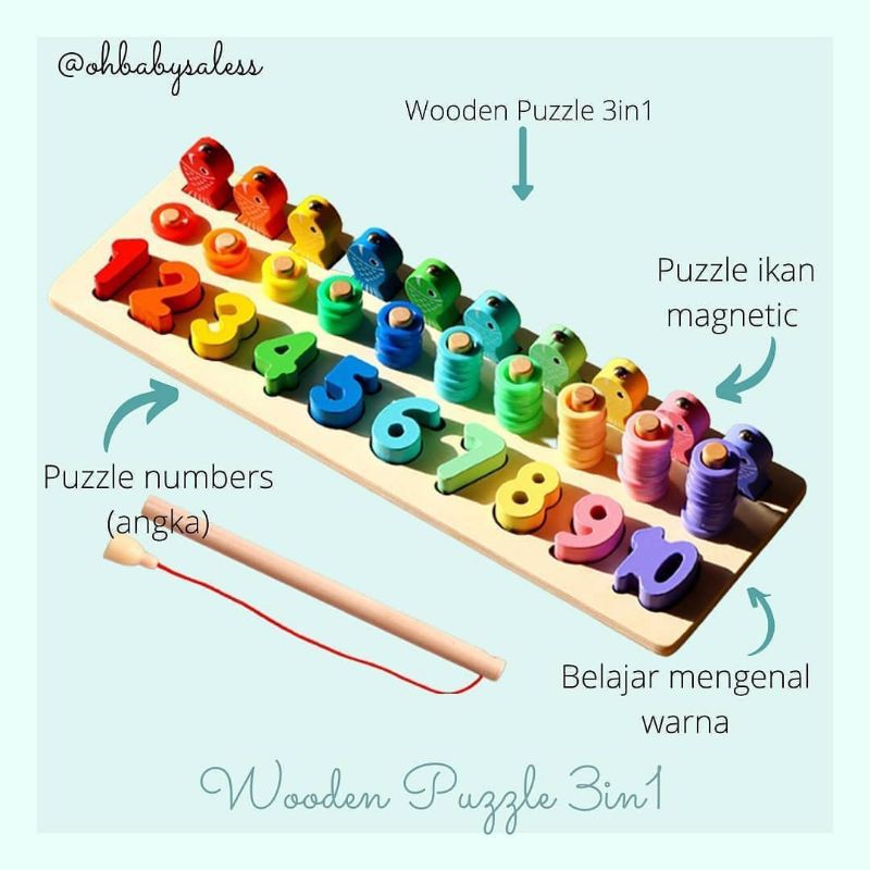 

Wilton Onlinestore MAINAN EDUKASI ANAK WOODEN LEARNING BOARD 3IN1 / WOODEN BOARD