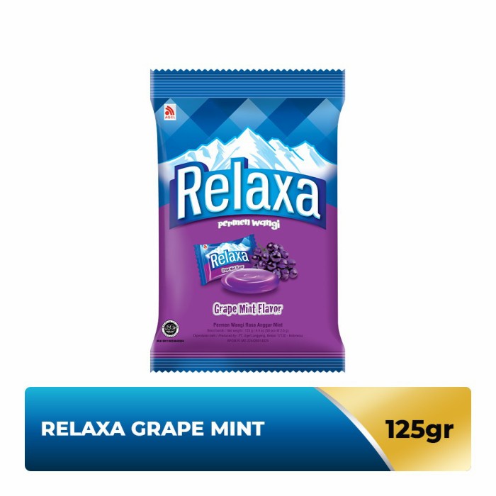 

Permen Relaxa Rasa Grape Mint Flavor 1 Pack isi 50 Pcs