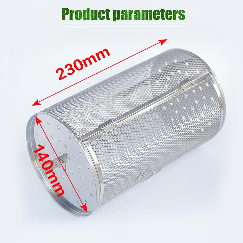 Stainless Steel Air Fryer Basket Pemanggang Biji Kopi Kacang Grill Roaster Drum Oven Basket Alat BBQ