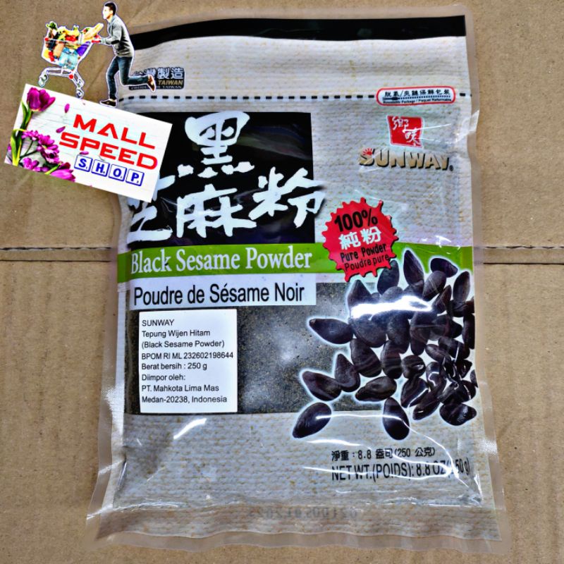 

SUNWAY 100% Pure Black Sesame Powder/tepung wijen hitam 250Gr
