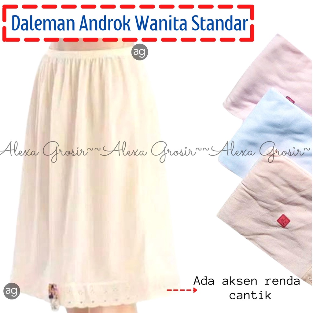 Rok Androk Wanita Renda size 3L Standar Rok Daleman Wanita