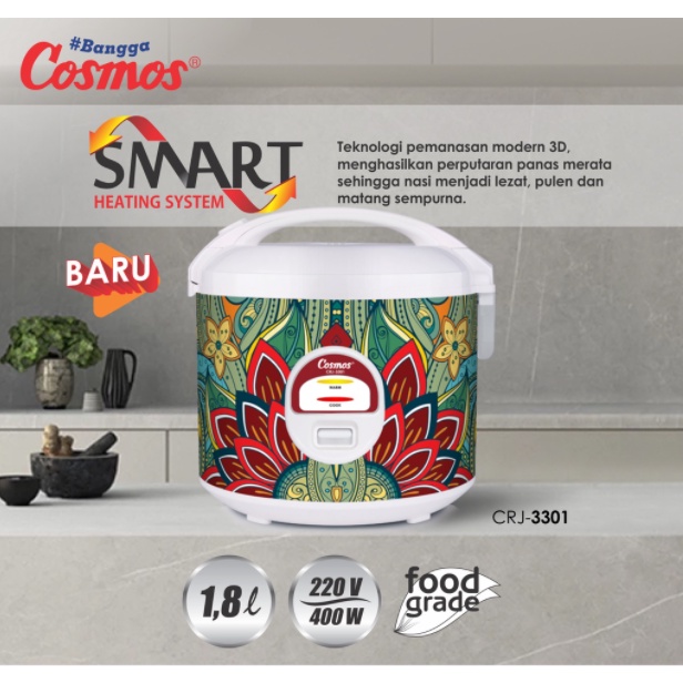 Rice Cooker Cosmos CRJ 3301 / Magic Com Cosmos CRJ3301 1.8 Liter