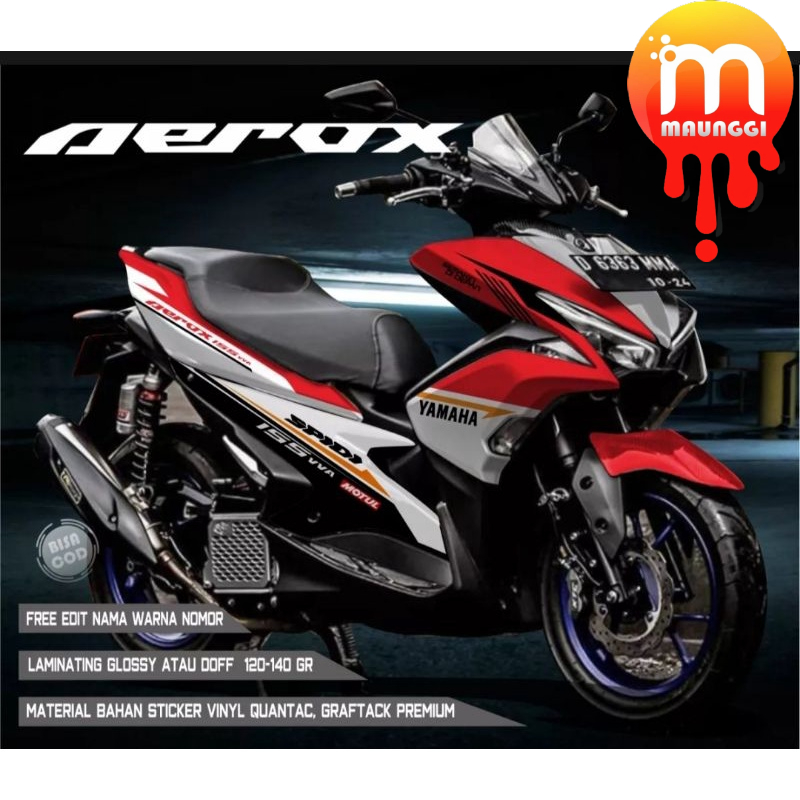 Striping aerox old 155 full body Decal aerox 155 full body Sticker motor aerox full variasi motif si
