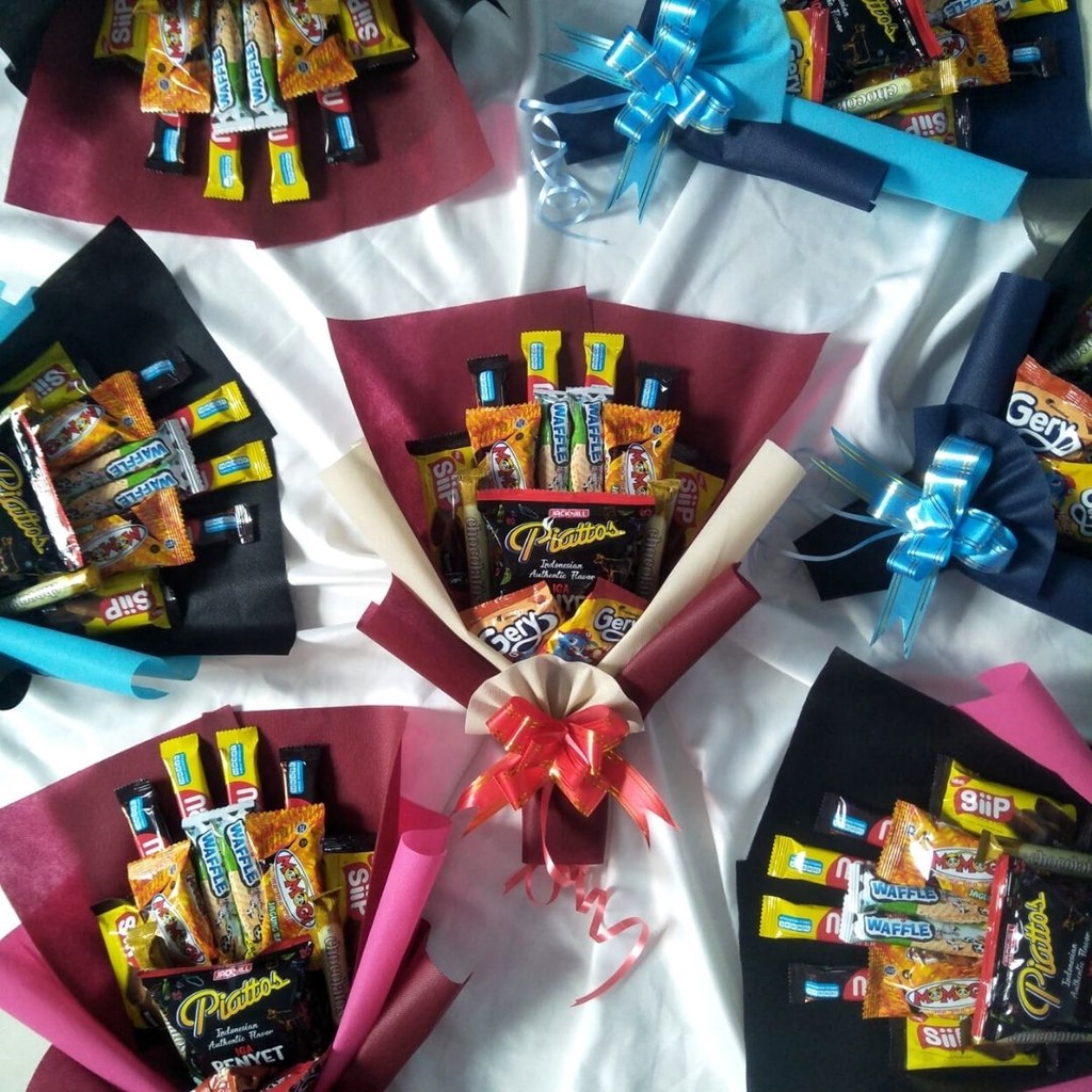 

[PROMO] Snack bouquet / Snack buket/ Buket jajan / Buket Snack variasi two tone by loveprojects.co