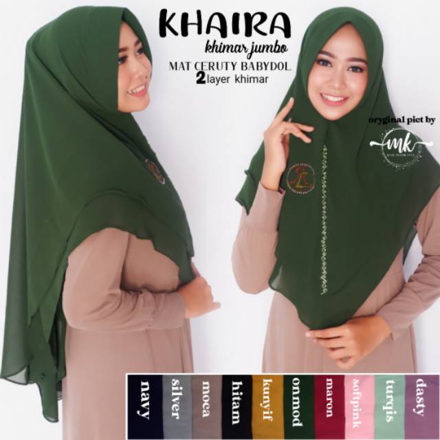 Khimar jumbo /khimar dua layer / khimar ceruty