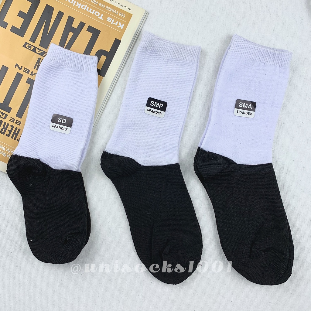 KAOS KAKI SEKOLAH HITAM PUTIH SD SMP SMA