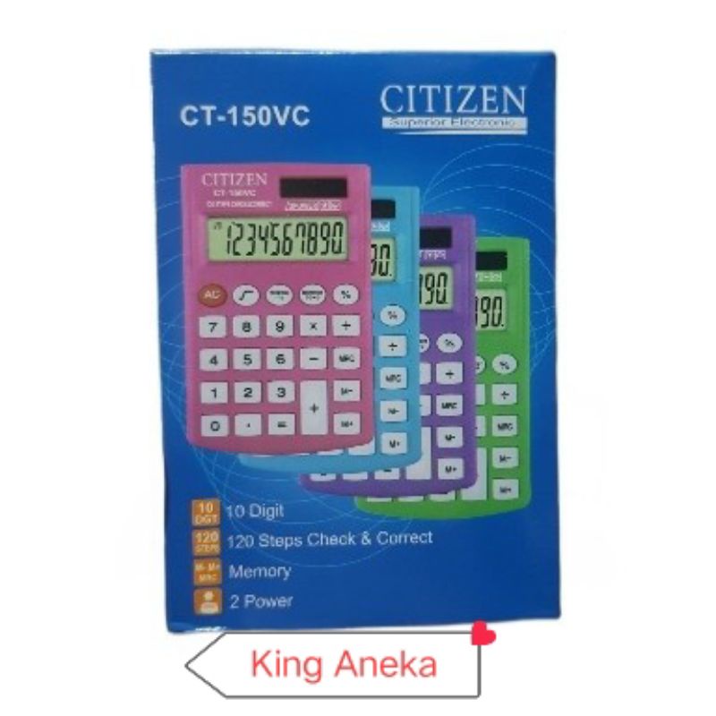 

Kaltulator Citizen 150v 10 Digit New Model Kecil Bisa Cek Ulang