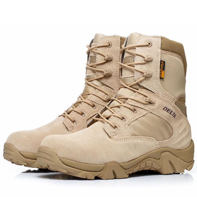 Delta Force Sepatu Boots Kulit Import Dessert 516 Tinggi 8 Inch