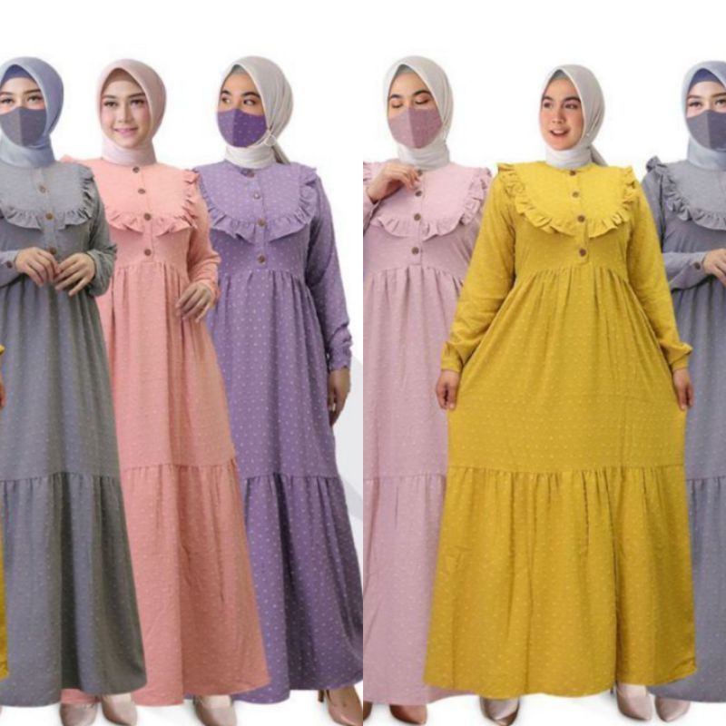 Gamis Polos Uragigiri//Fashion Muslim Wanita Dewasa