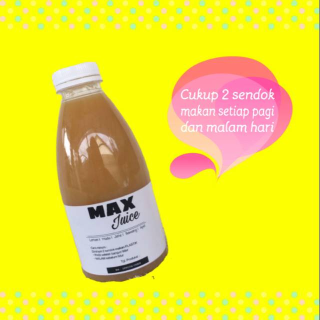 

MAX JUICE - EKSTRAK BAWANG PUTIH LEMON MADU JAHE CUKA APEL - JUS BAWANG ALAMI