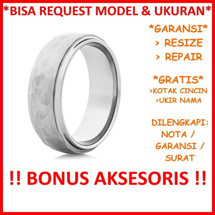 Bisa Pesan Model Garansi Silver Asli Cincin Kawin Perak Tunangan Nikah Gratis Tulis Ukir Nama Id182