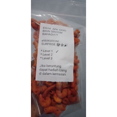 

Makaroni Pedas Balado Jeruk Purut 100 Gram Makroni Bantet Renyah / Snack