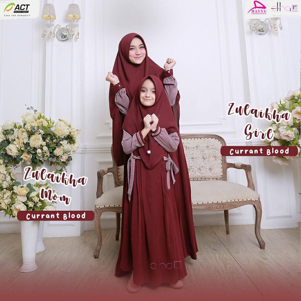 sarimbit terbaru 2022 zulaikha kids gamis anak by elha indonesia gamis anak couple