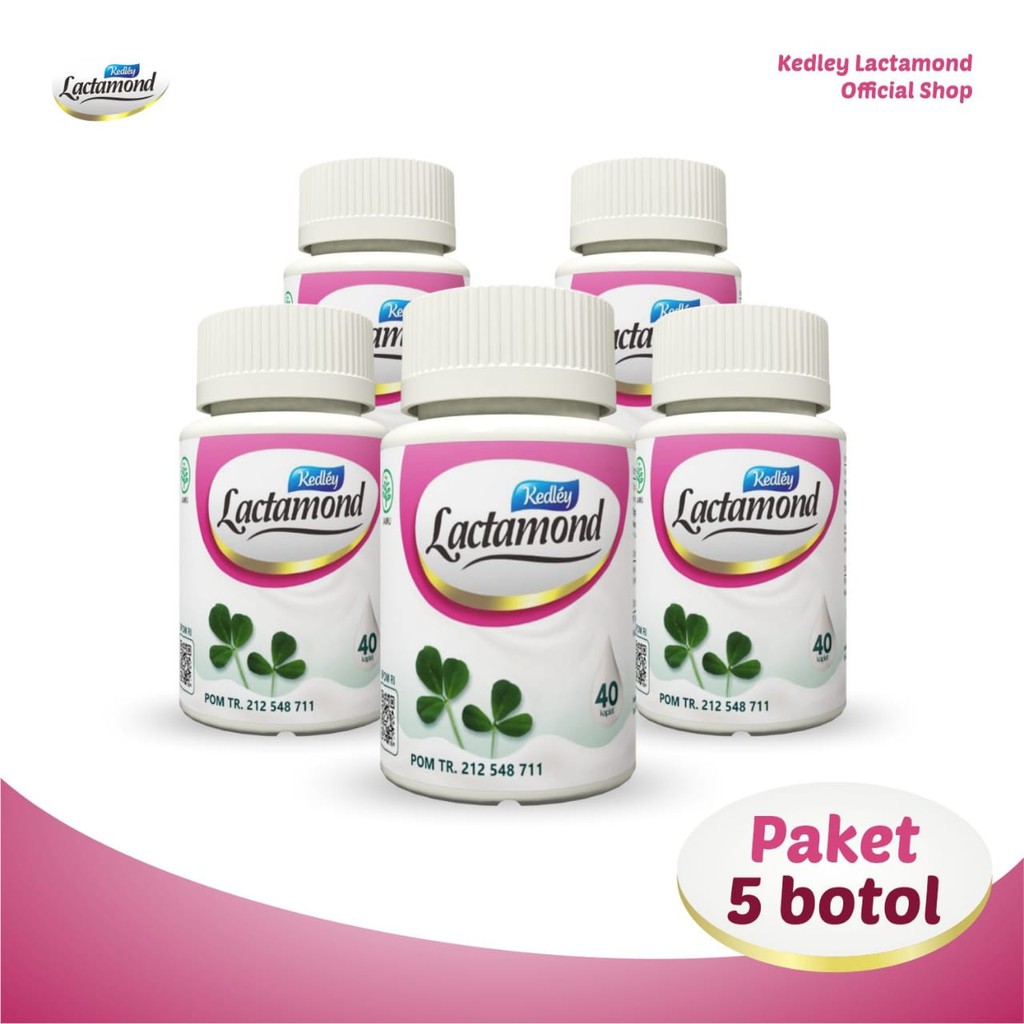 KEDLEY LACTAMOND Paket 5 Botol  Kaplet | Booster ASI Alami | Paket Busui