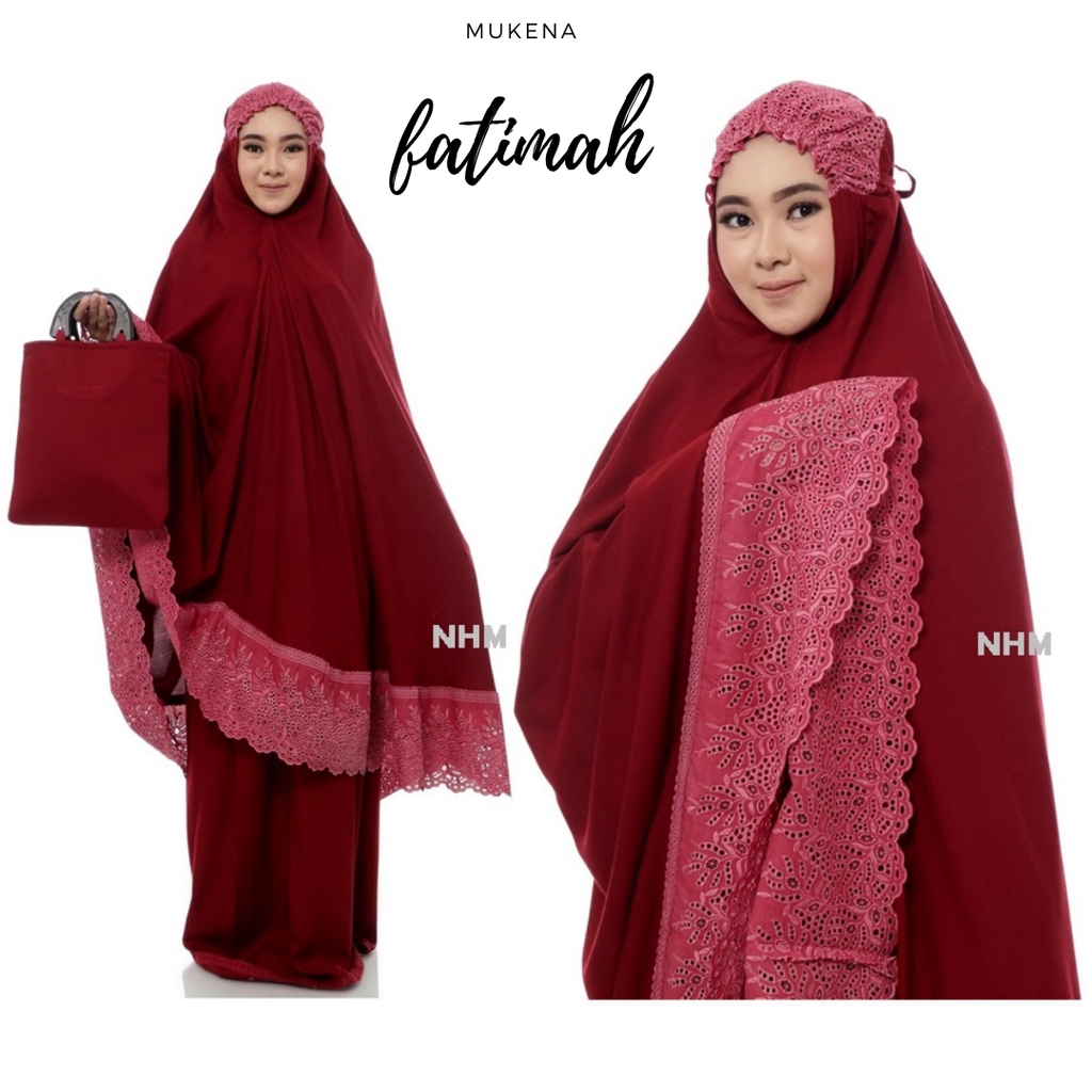 Mukena Fatimah Premium Katun Rayon Twill Dijamin Adem