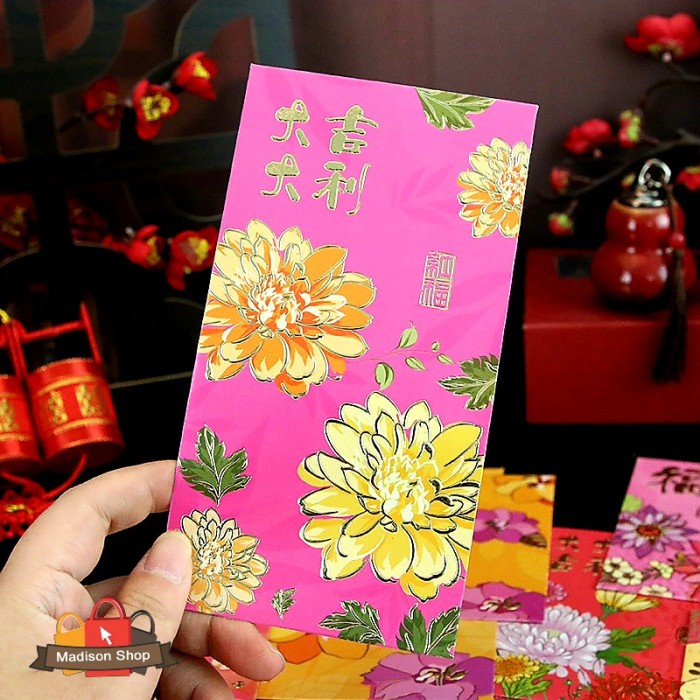

MENYURAT-SURAT- Z2006 ANGPAO PANJANG NETRAL ISI 6 AMPAO IMLEK BUNGA PREMIUM KADO IMLEK -SURAT-