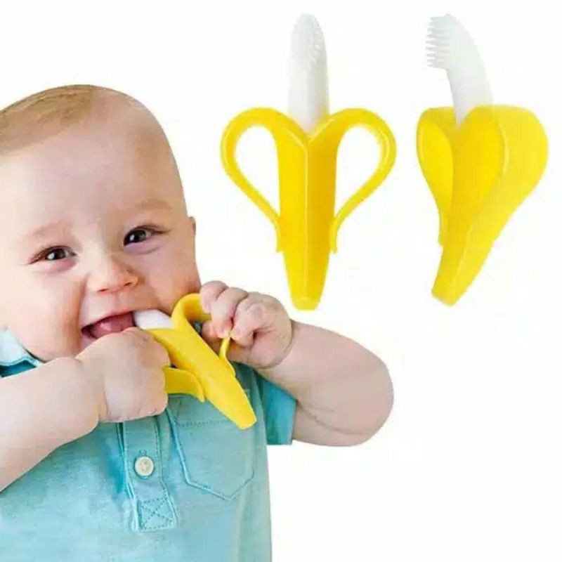 Teether Banana Gigitan Pisang Bayi Sikat Gigi Baby P52