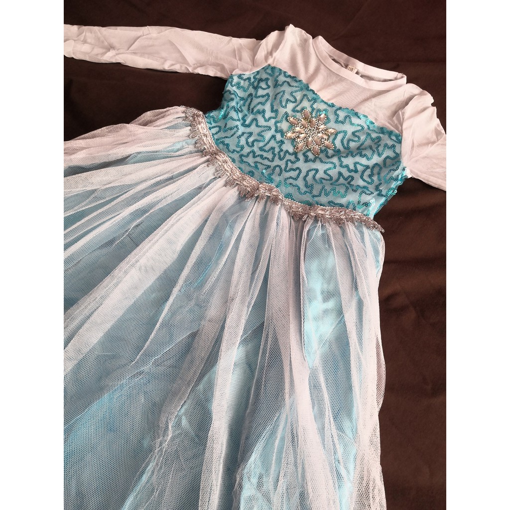 Kostum Princess Anak Elsa Frozen Baju Gaun Dress Perempuan Import Ultah