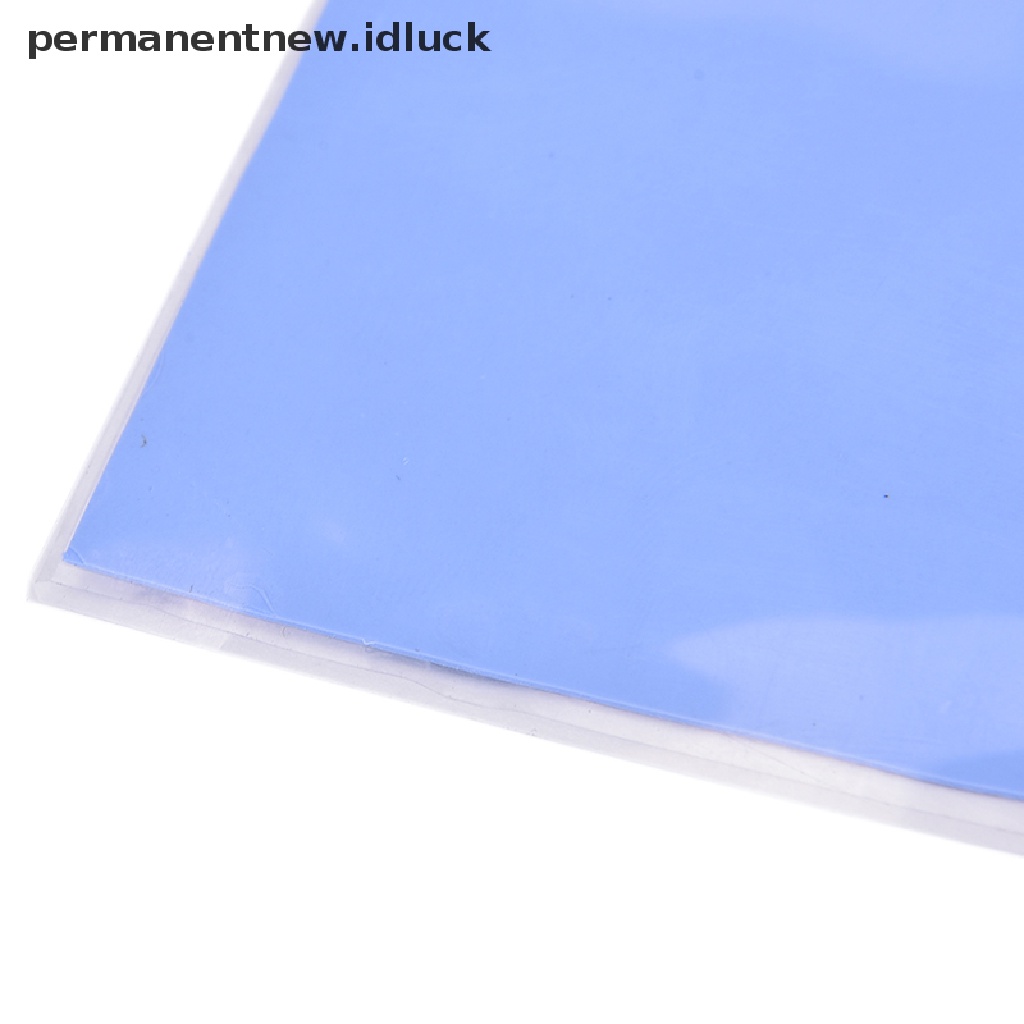 Bantalan Silikon Konduktif Termal Pendingin Heatsink CPU GPU Warna Biru Ukuran 100x100mmx0.5mm