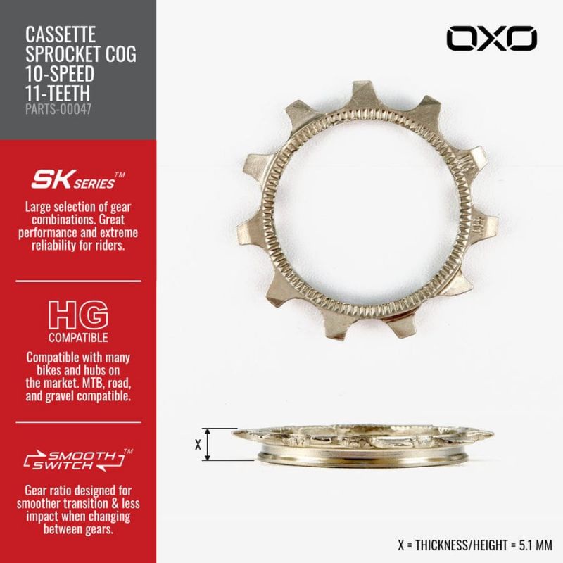 Sprocket Cassate Cog OXO 11T untuk 8 9 10 11 Speed