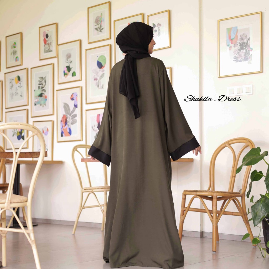 Maryam abaya | Gamis abaya hitam turqey pakaian muslimah kekinian | long dress