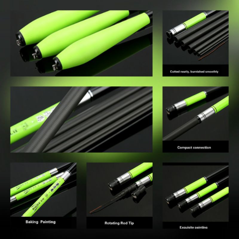 Joran Tegek Pancing Carbon Fiber Stream Fishing Rod 4.2 Meter