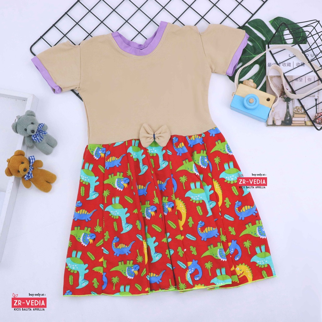 Dress Sabrina uk 6-7 tahun / Dres Anak Perempuan Import Baju Pesta Cewek Gaun Harian Kiosbaitaaprillia