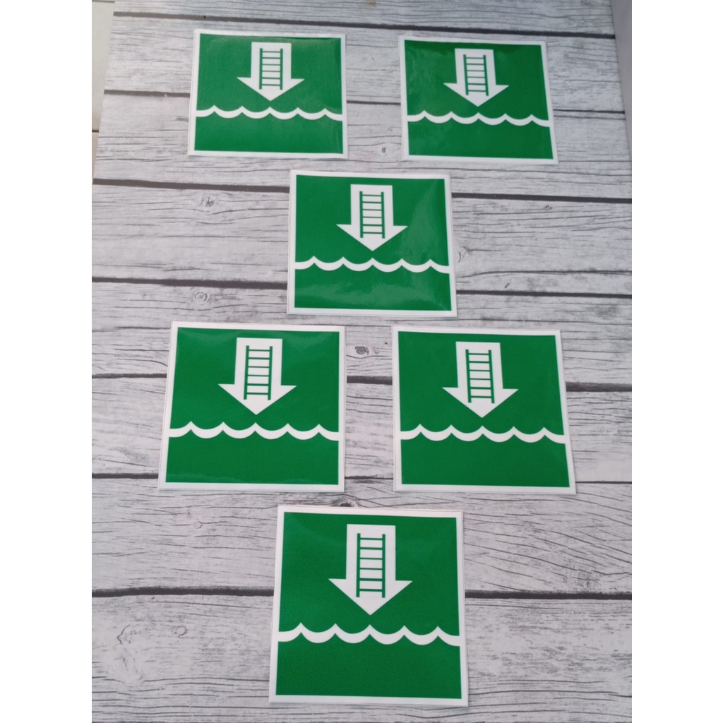 

Stiker LAMINASI SAFETY SIGN WITHOUT TEXT EMBARCATION LADDER / Label Safety LAMINASI EMBARCATION LADDER / Sticker Kapal / Stiker Safety Kapal