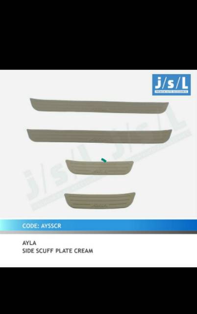 Sillplate samping Agya Ayla 2013 2017 2021 2022 gr sport Hitam &amp; Cream jsl