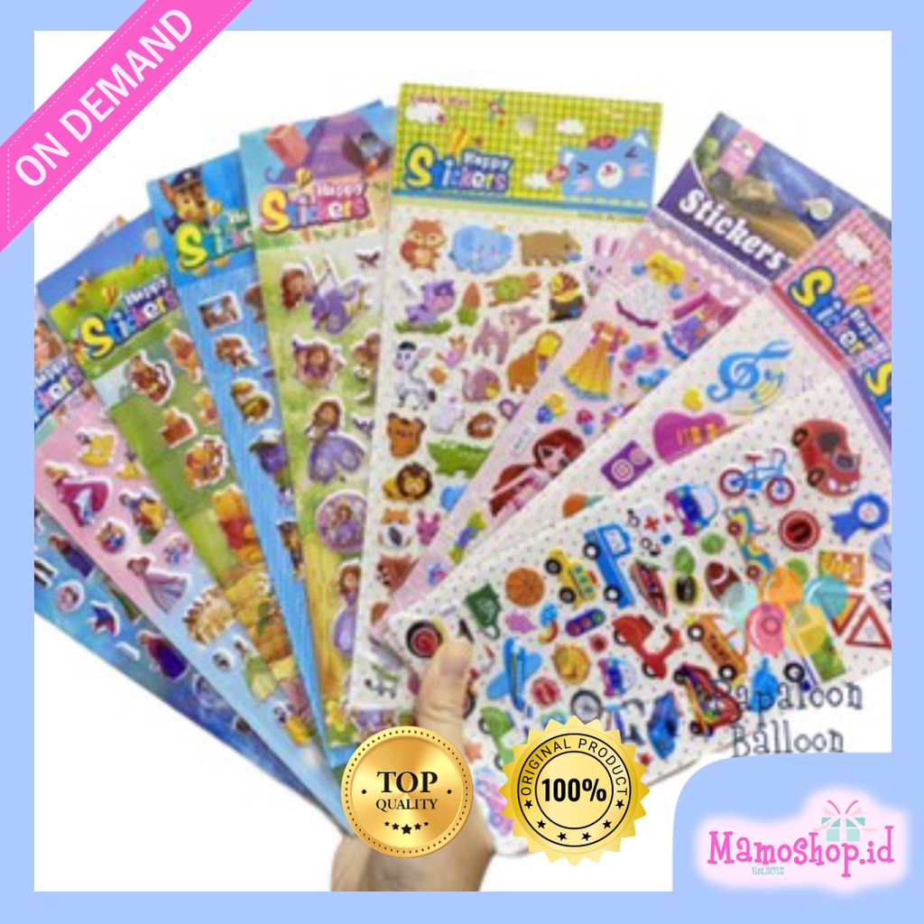 

Sticker karakter pooh frozen boy girl music princess avenger 3D glitter
