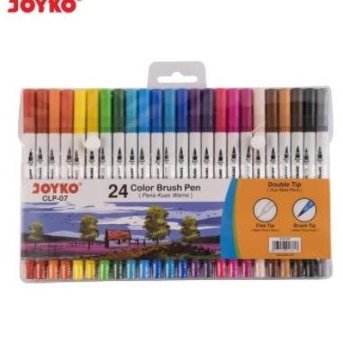 

(BISA COD) Color Brush Pen Joyko 24 Warna ( Kuas & Pen 24 color) CLP-07 MURAH Kode 1406