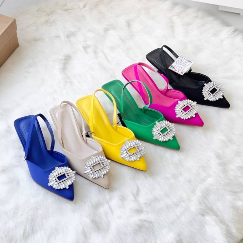 Sepatu Hak Rendah | Sepatu Satin | Pink Fuschia | Sepatu Merah | Sepatu Kuning | Sepatu Pink | Heels