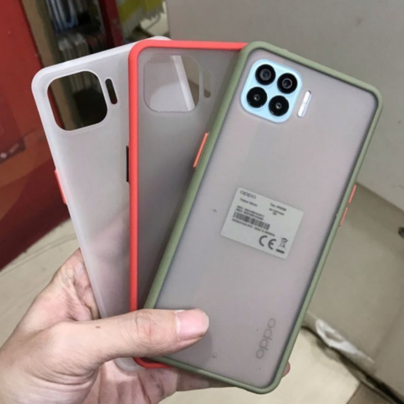 Oppo Reno 4F Softcase Dove Transparan Lis Warna Soft Case Matte