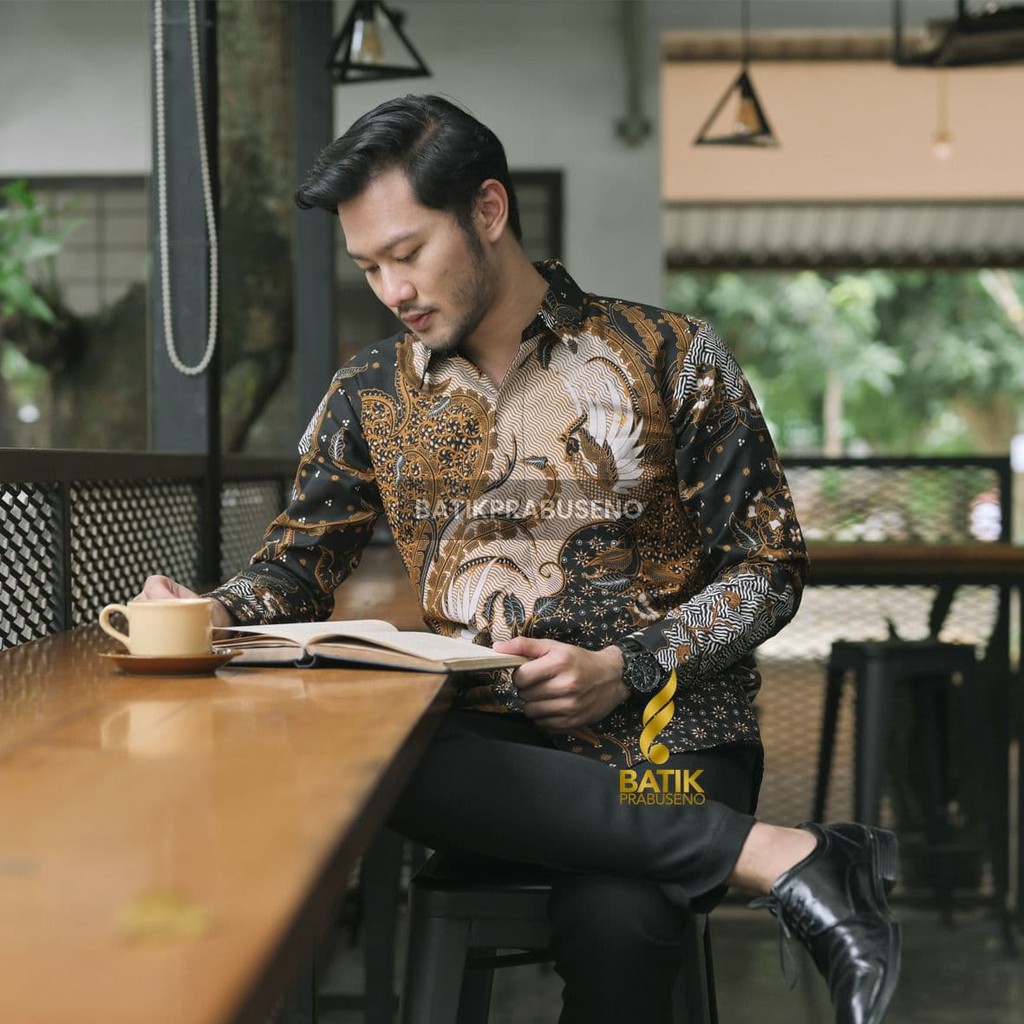 PRABUSENO BATIK PEKSI MENARWAN KEMEJA BATIK PRIA LENGAN PANJANG SLIM FIT  ORIGINAL  PRABUSENO FURING