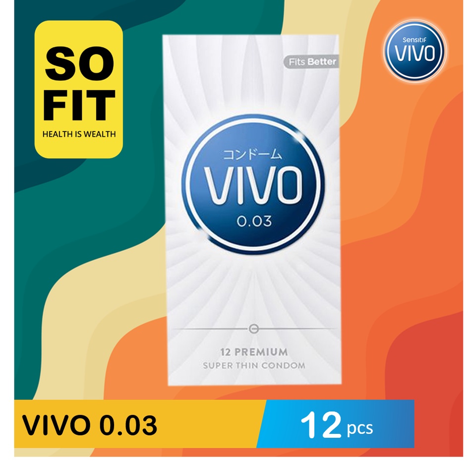 Kondom VIVO 0.03 isi 12 Pcs / Alat Kontrasepsi
