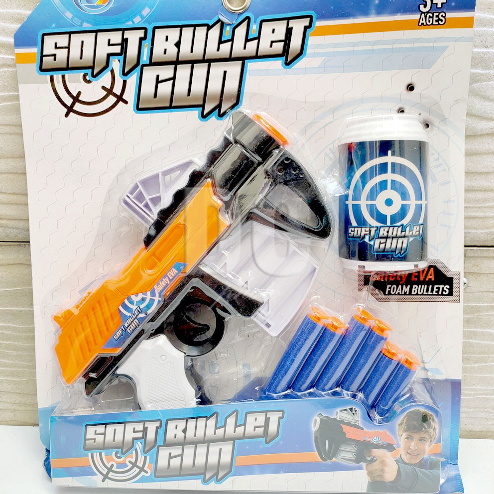 Soft Bullet Gun LG1 Mainan Blaster Nerf Dart Tembak Peluru Gabus Kaleng Sasaran