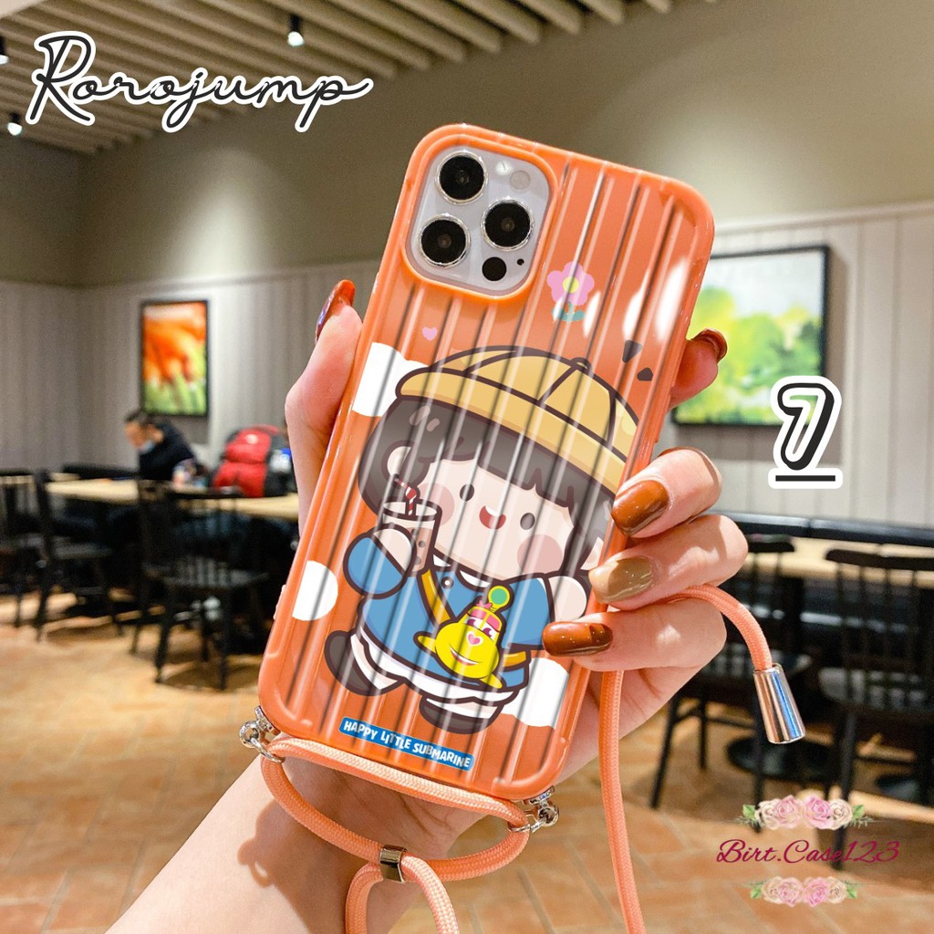 Softcase Koper Slingcase Lanyard RORO JUMP Samsung M30 M30s S8 S8+ Note 10 Pro A51 A71 A21 BC2968